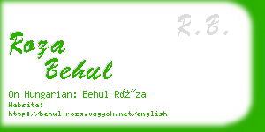 roza behul business card